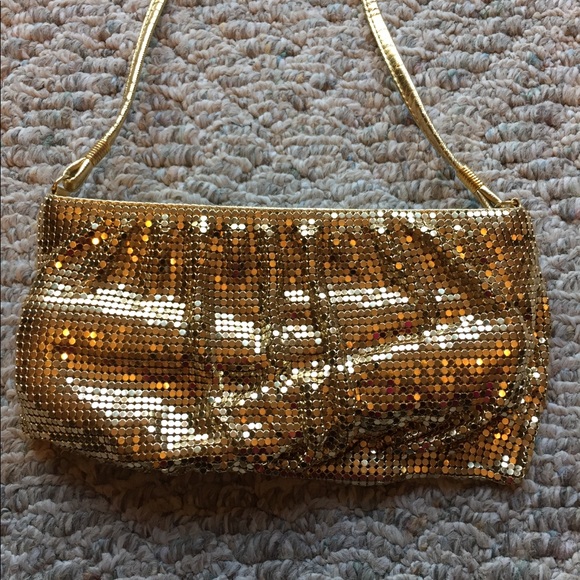 VTG Whiting & Davis Bag Gold Mesh - Picture 3 of 6